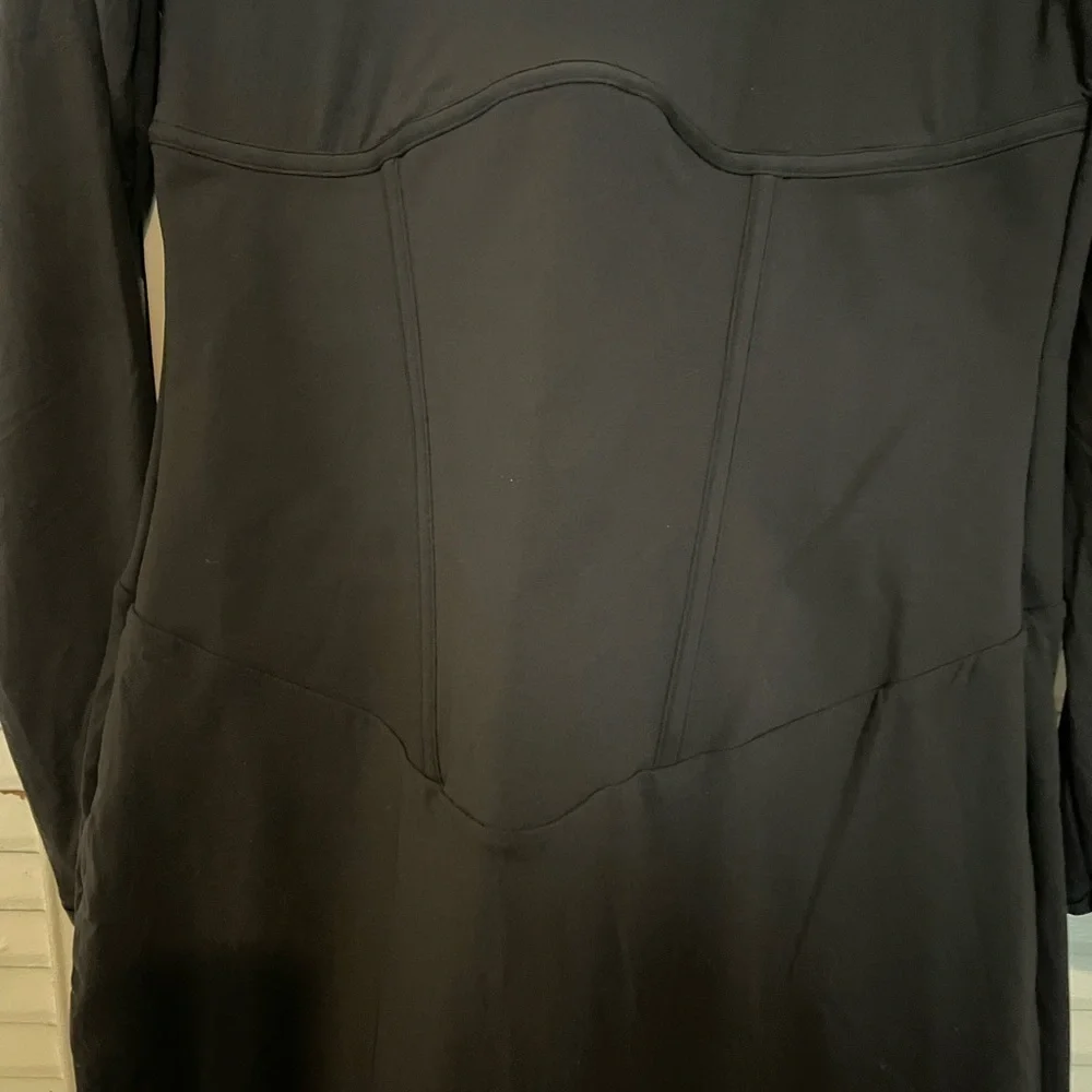 Skims long sleeve corset maxi dress.